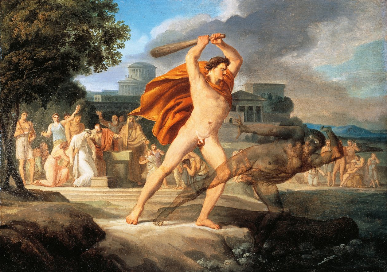 Hercules verslaat Thanatos door Pelagio Palagi