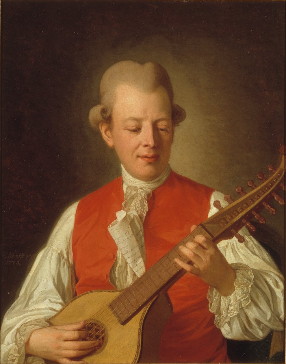 Portret van de dichter Carl Mikael Bellman (1740-95) 1779 door Per Krafft