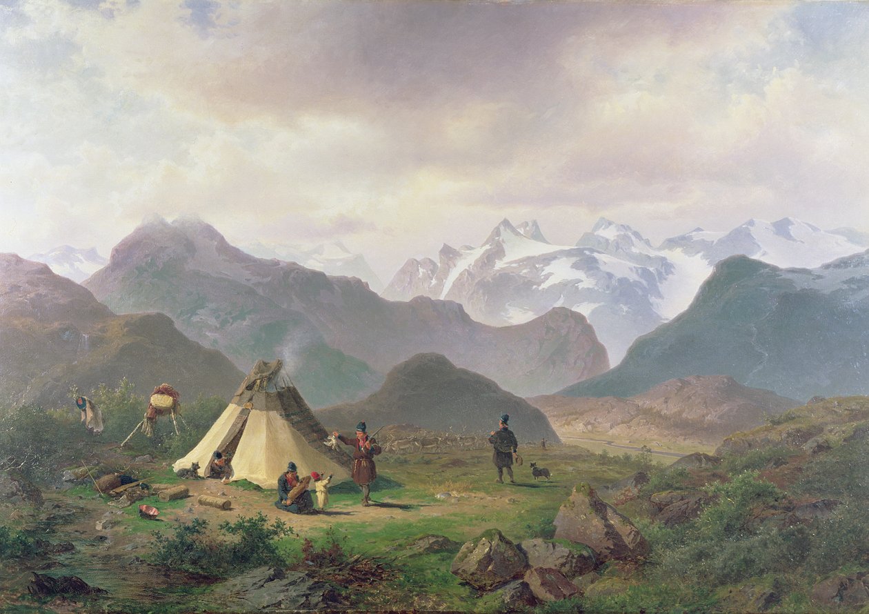 Motief uit Kvikkjokk, 1862 door Per Daniel Holm