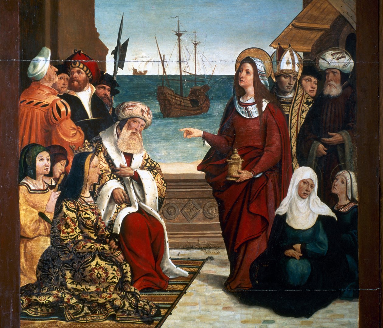 Altaarstuk van Maria Magdalena (detail) door Pere Mates