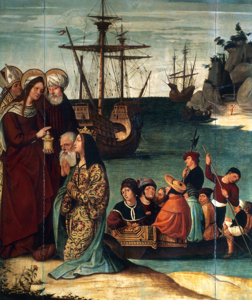 Prediking van Santa Magdalena in Marseille, 1526 door Pere Mates