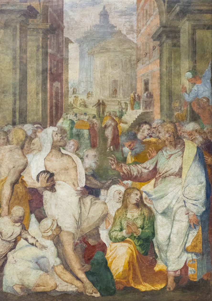 De Opwekking van Lazarus door Perino del (1501 47) Vaga