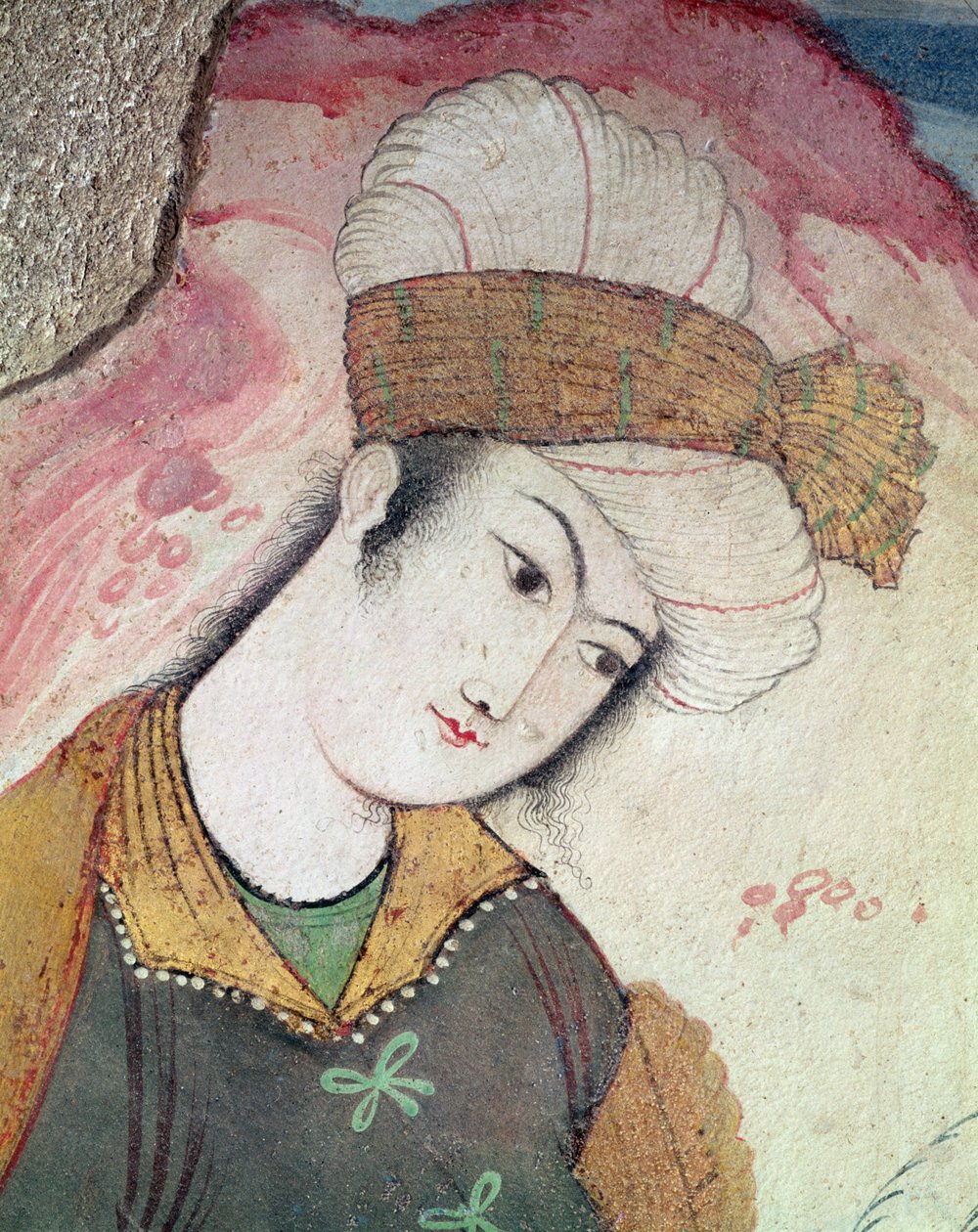 Heer van het Hof van Shah Abbas I, 1585-1627 (detail) door Persian School