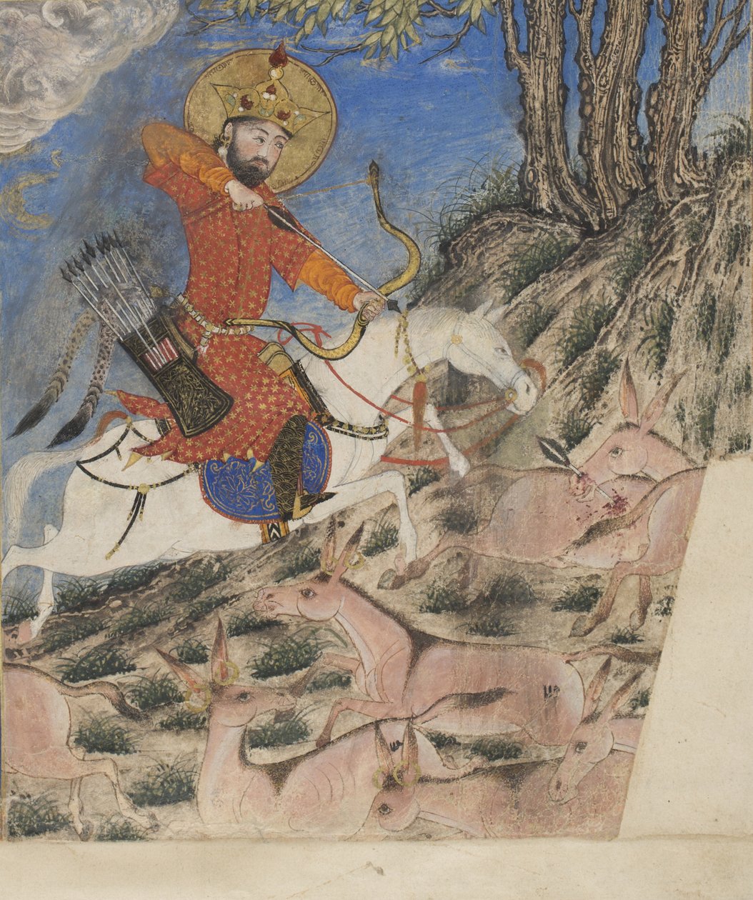 Bahram Gur jaagt op onagers door Persian School