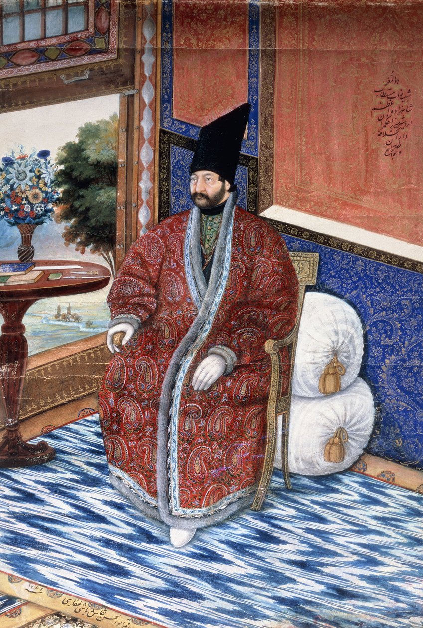 Portret van prins Ardshir Mirza (ca. 1852-1853) door Persian School
