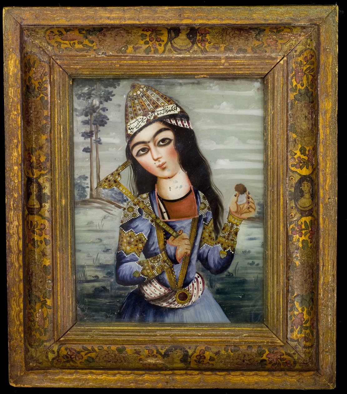Portret van een jonge man door Persian School