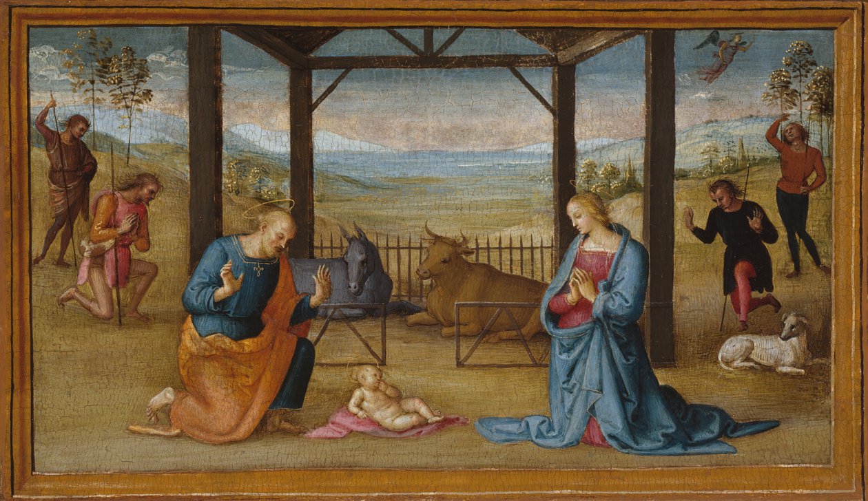 De geboorte van Christus door Perugino