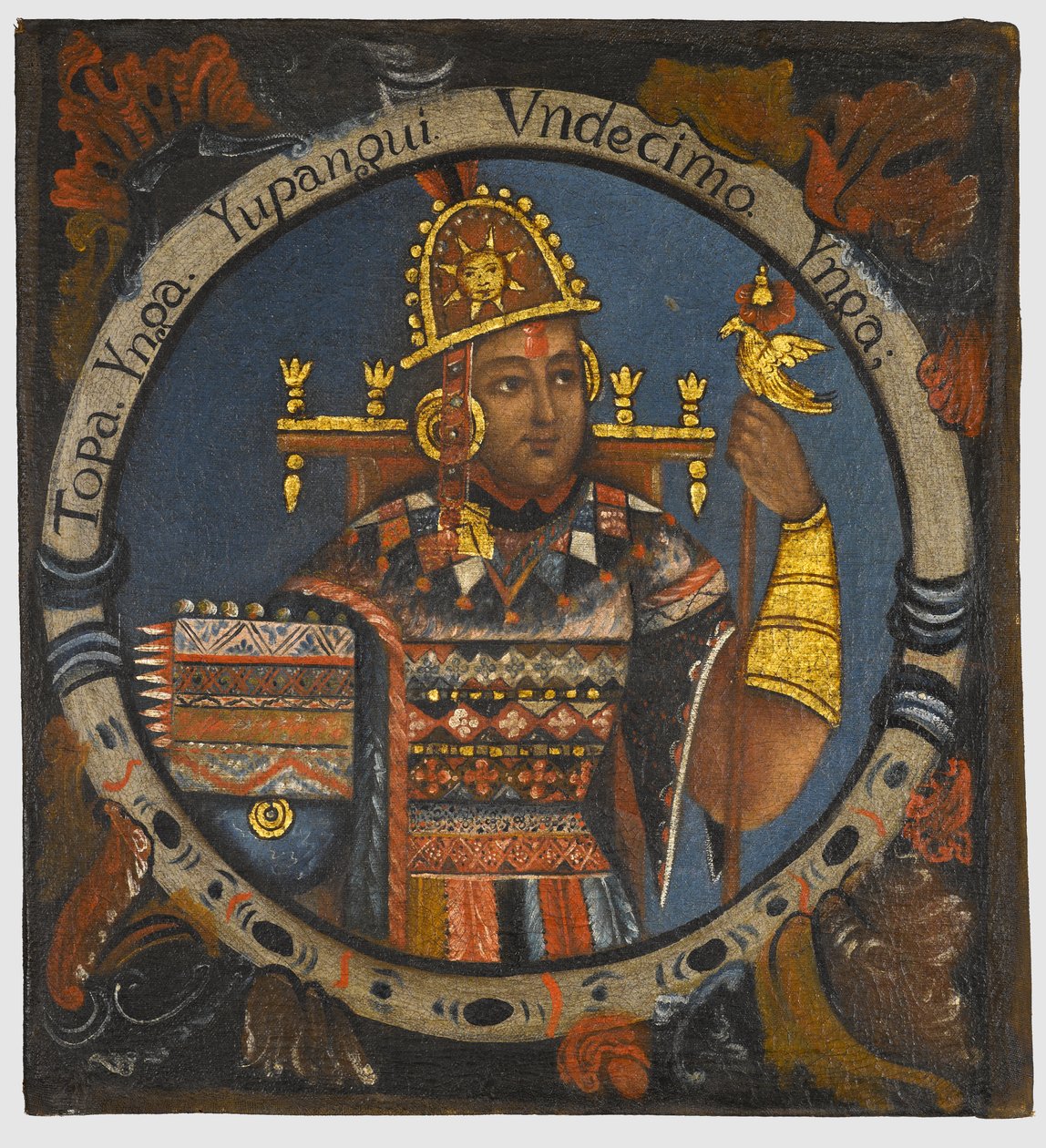 Tupac Yupanqui, 11e Inca-koning door Peruvian School