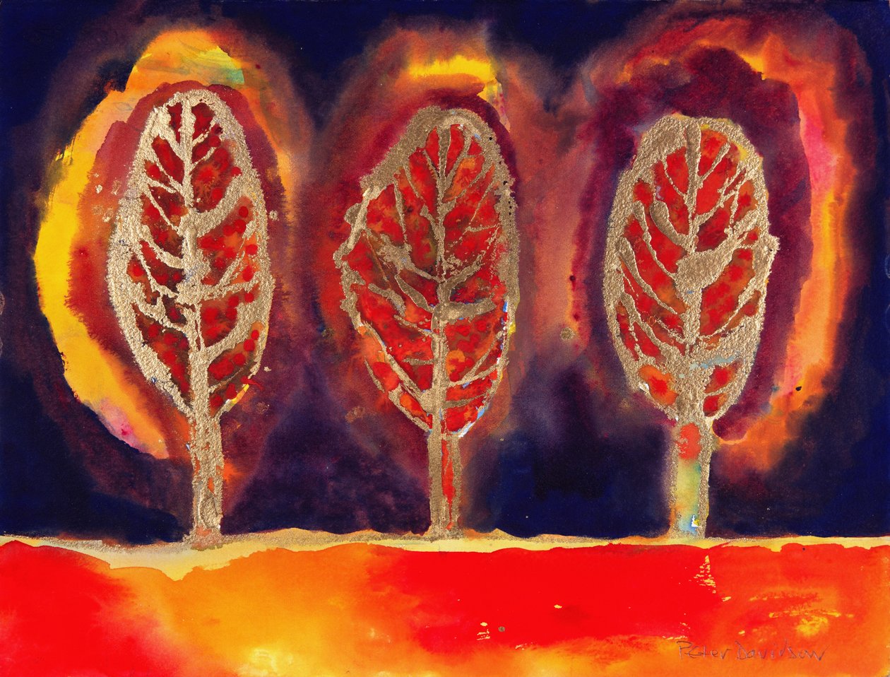 Brandende Bomen, 1996 door Peter Davidson