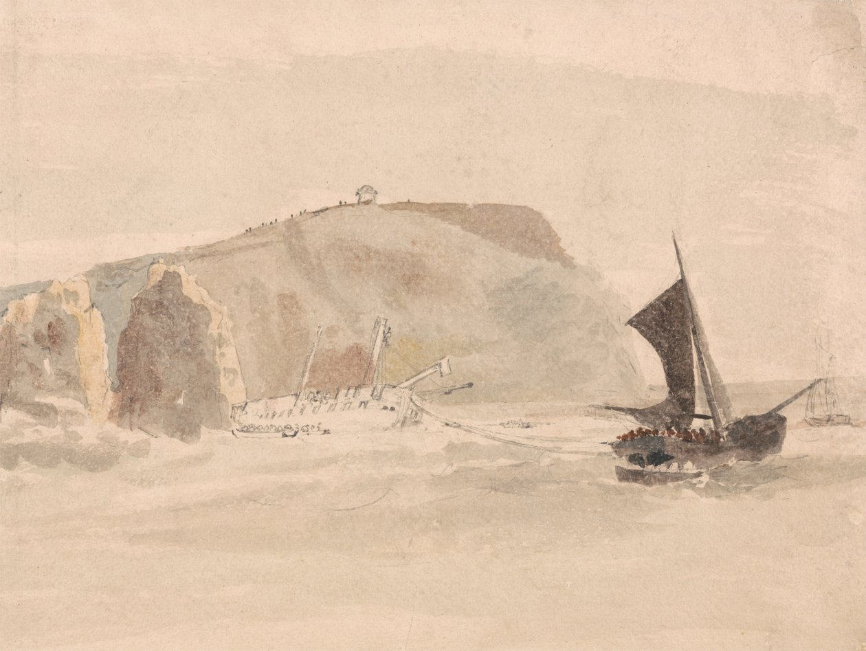 Scheepswrak bij de Needles, Isle of Wight door Peter de Wint