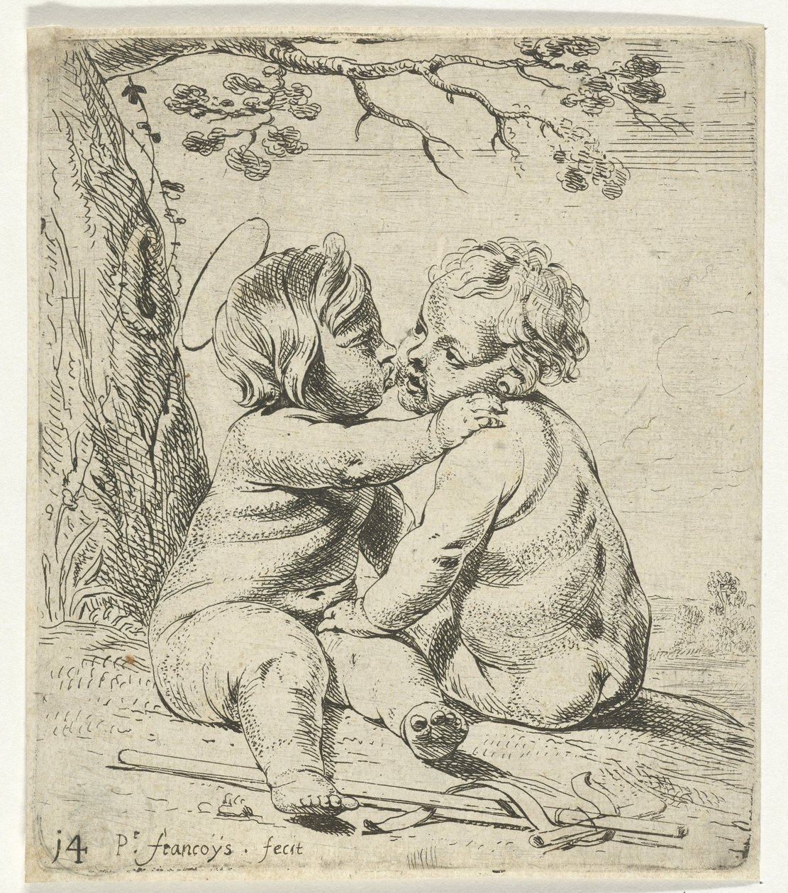 Christus en Johannes de Doper als kinderen door Peter Franchoys