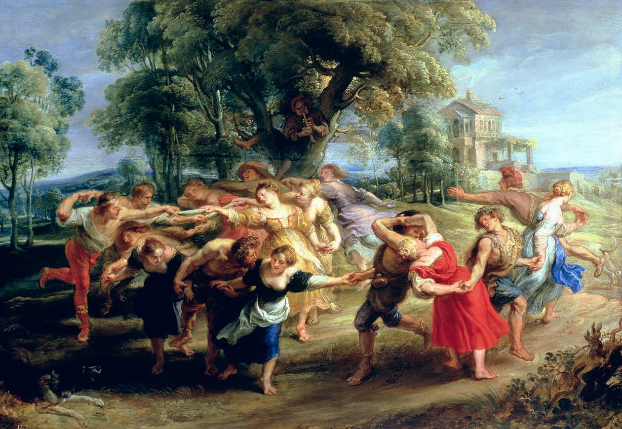Een Boerendans, 1636-40 door Peter Paul Rubens