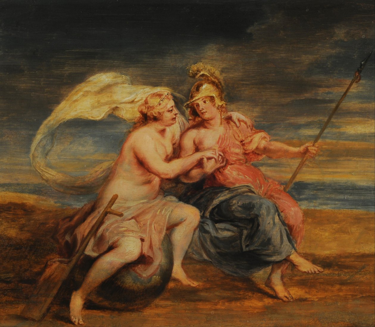 Allegorie van Fortuna en deugd door Peter Paul Rubens