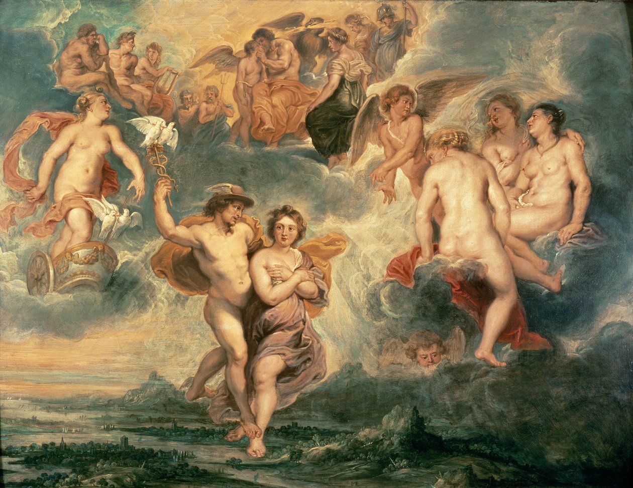 De Opstijging van Psyche naar Olympus door Peter Paul Rubens