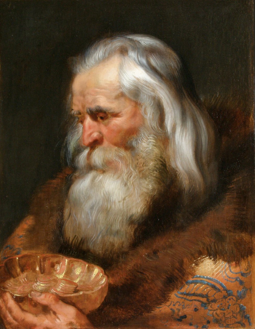 Hoofd van de oudste van de drie koningen door Peter Paul Rubens