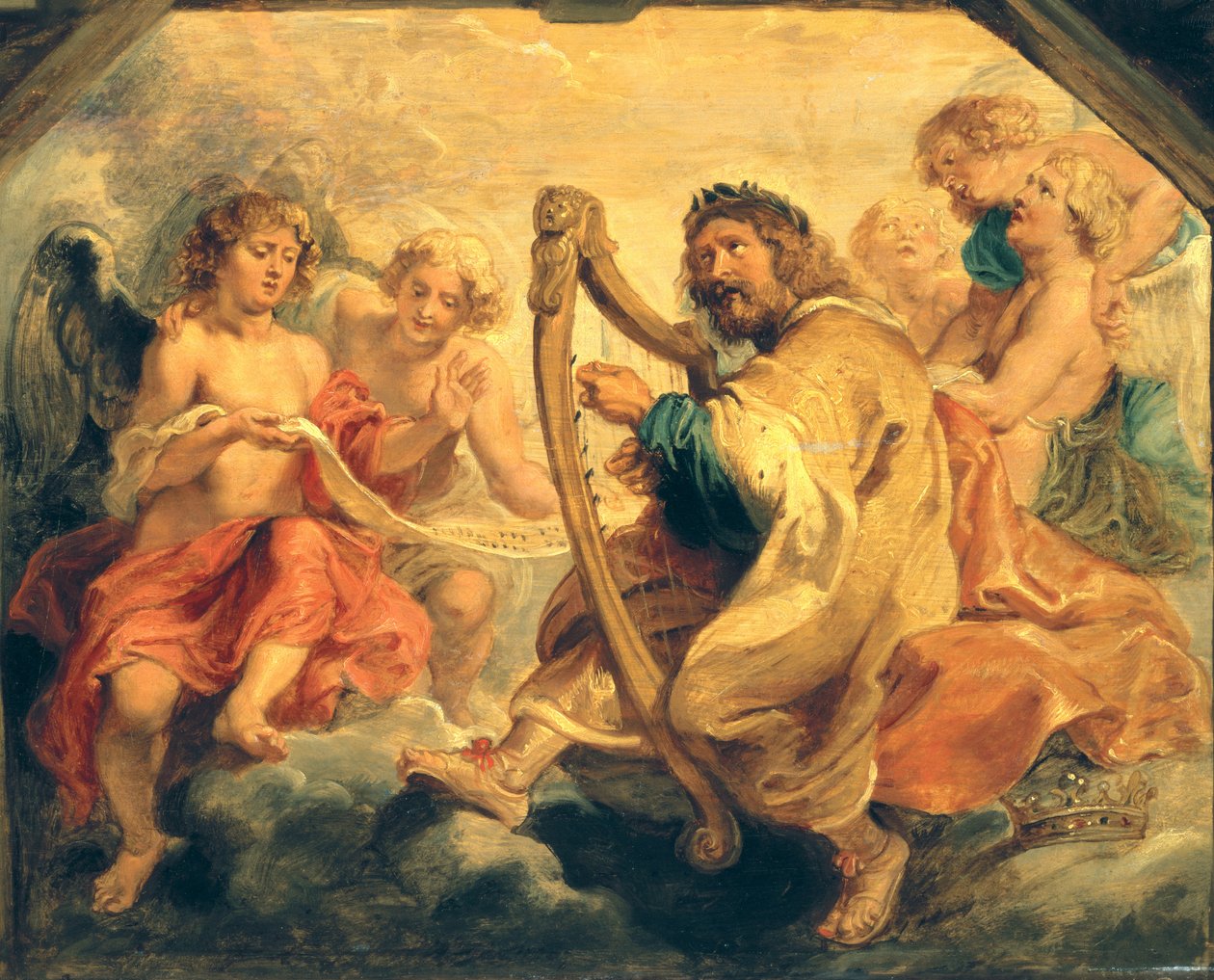 David speelt op zijn harp door Peter Paul Rubens