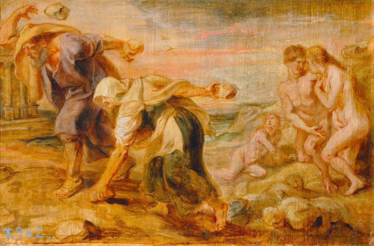 Deucalion en Pyrrha door Peter Paul Rubens