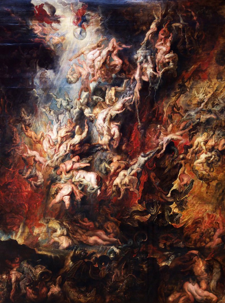 De val van de verdoemden door Peter Paul Rubens