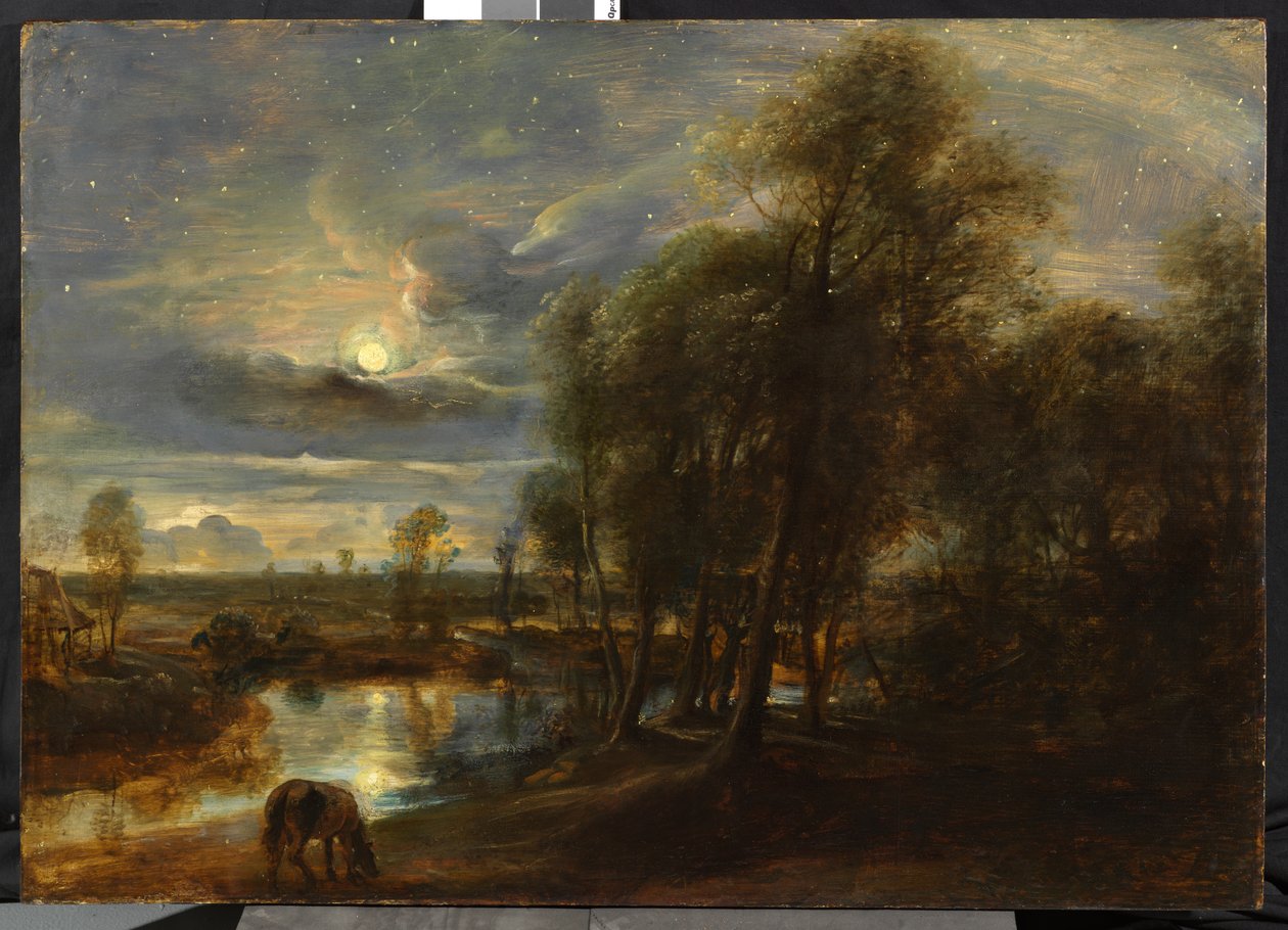 Landschap bij maanlicht, ca. 1635-40 door Peter Paul Rubens