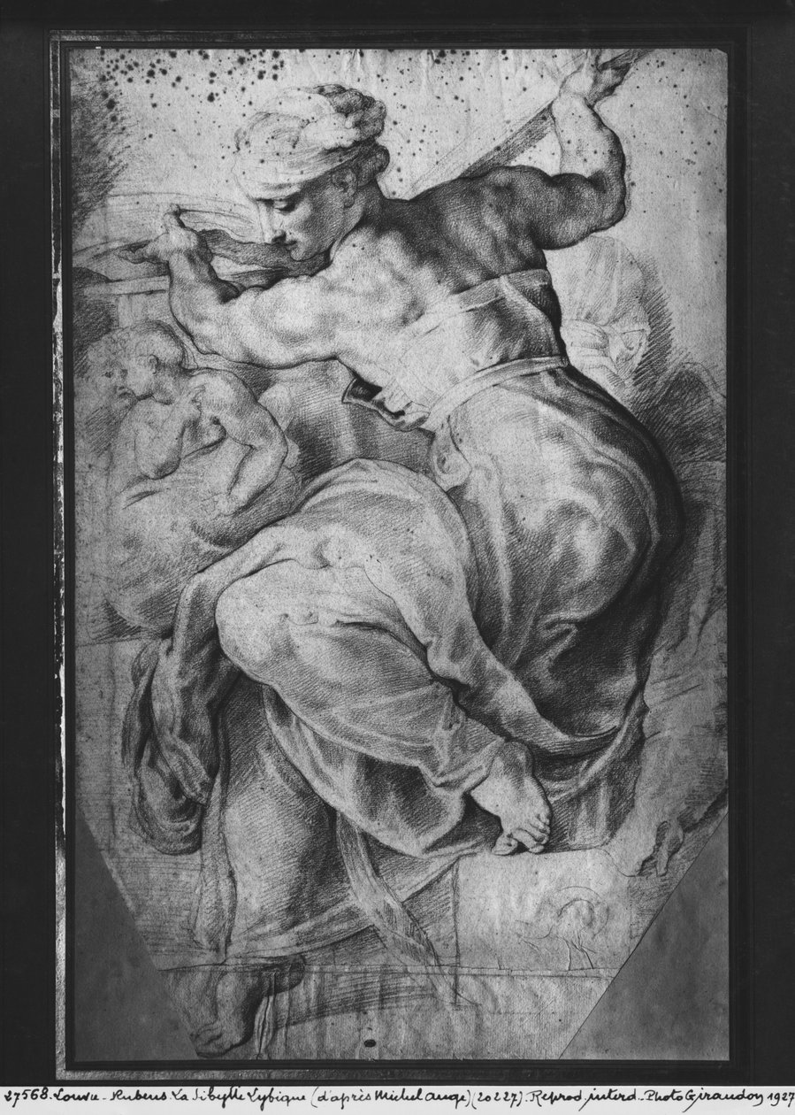De Libische Sibylle, naar Michelangelo Buonarroti door Peter Paul Rubens