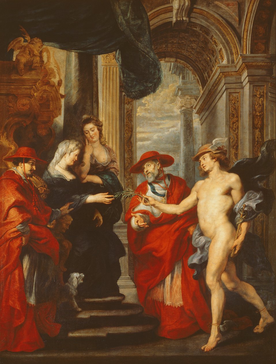 De Medici-cyclus: Het Verdrag van Angoulême 30 april 1619, 1621-5 door Peter Paul Rubens