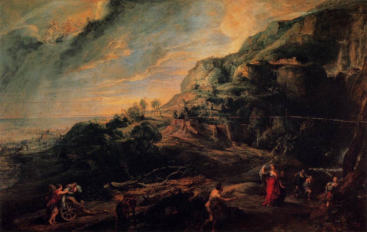 Ulysses en Nausicaa op het eiland van de Phaeacians door Peter Paul Rubens