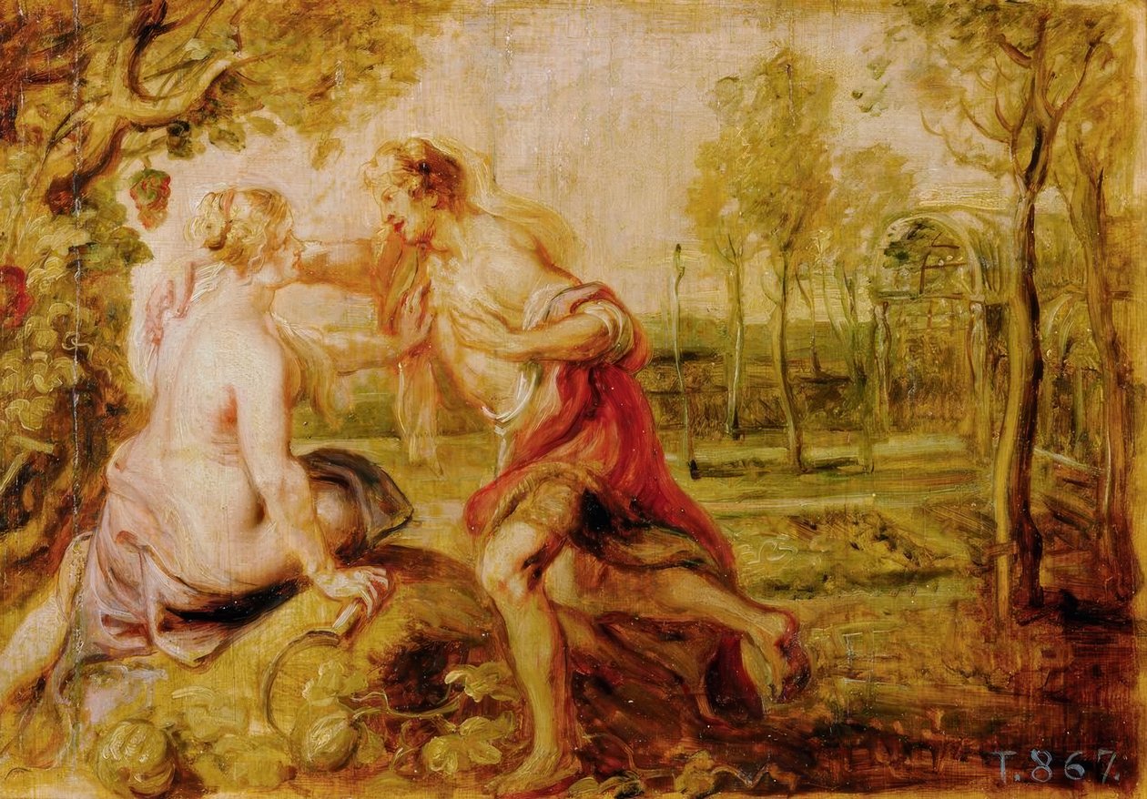 Vertumnus en Pomona door Peter Paul Rubens