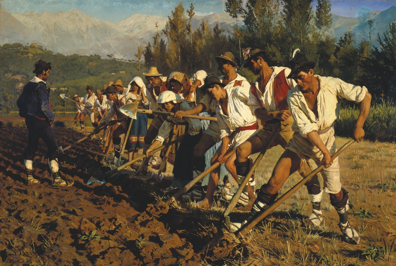 Italiaanse landarbeiders door Peder Severin Krøyer