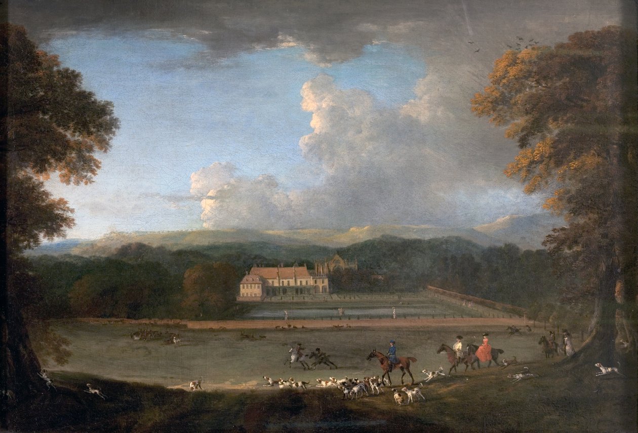 Oostelijk uitzicht op Newstead Abbey, Nottinghamshire, 1726 door Peter Tillemans