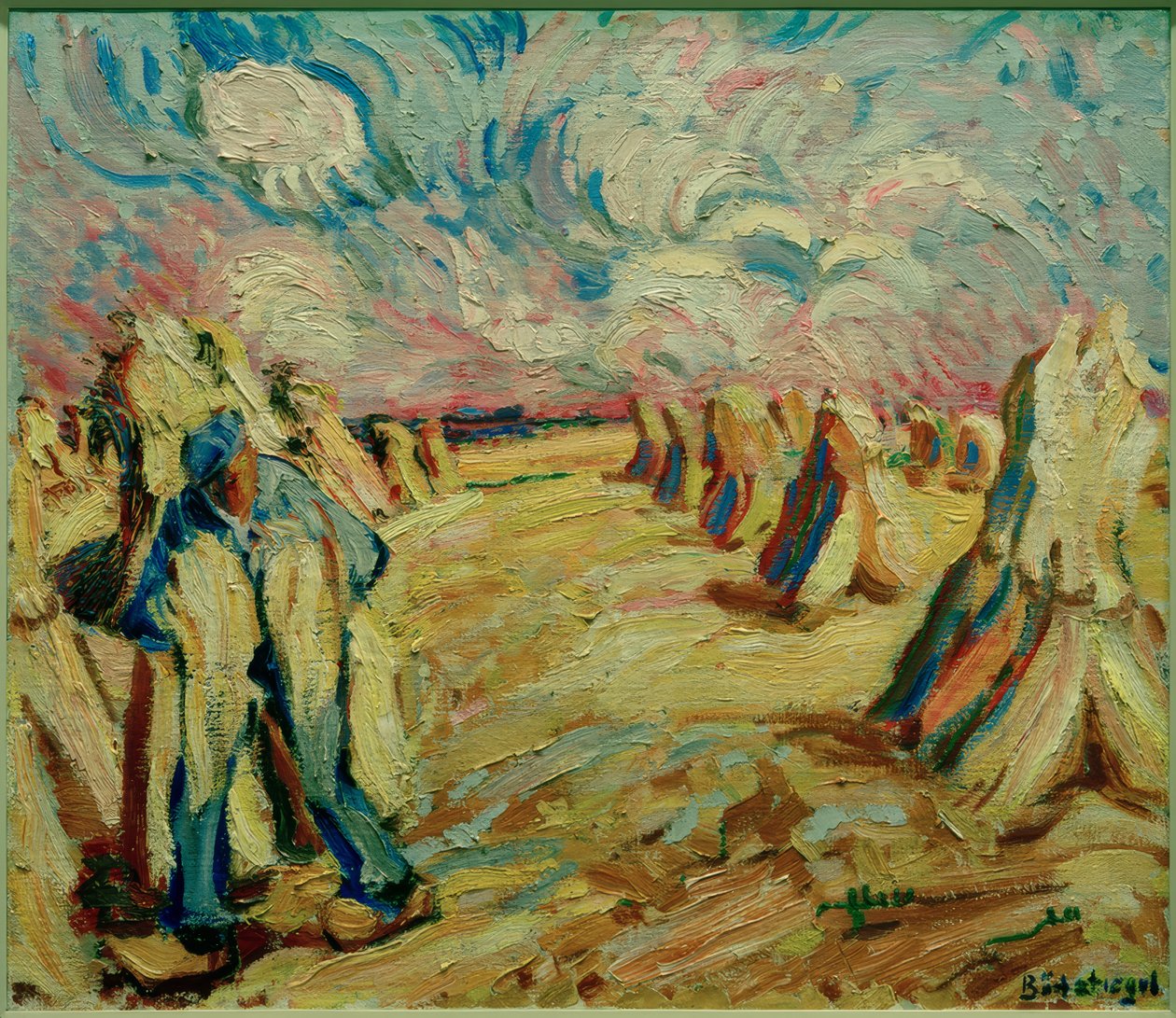 Oogstveld door Peter August Böckstiegel