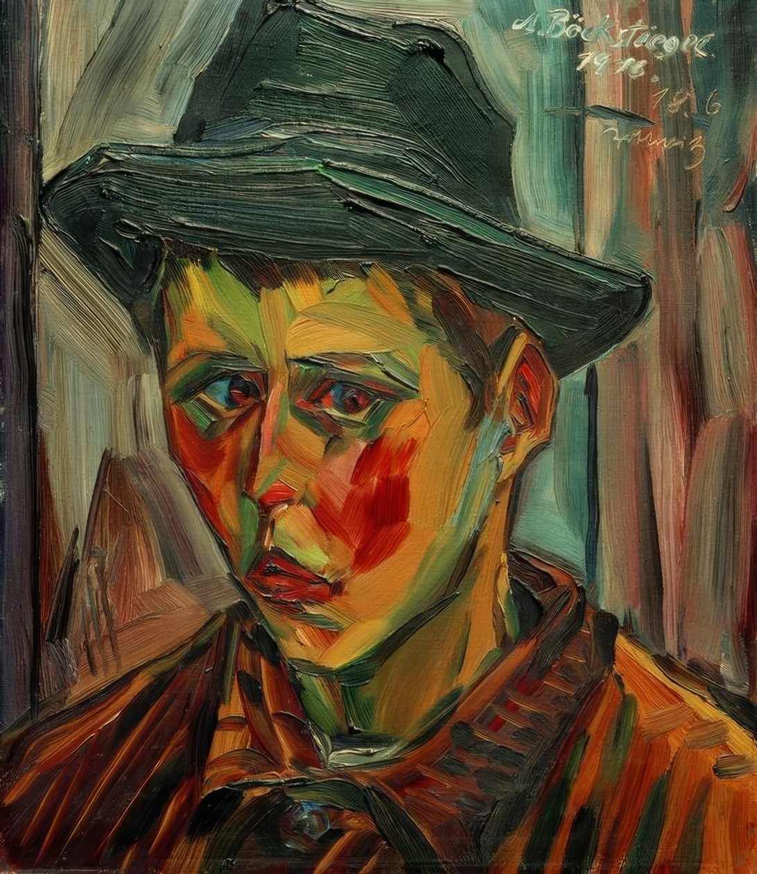 Hoofd van een Jongen door Peter August Böckstiegel