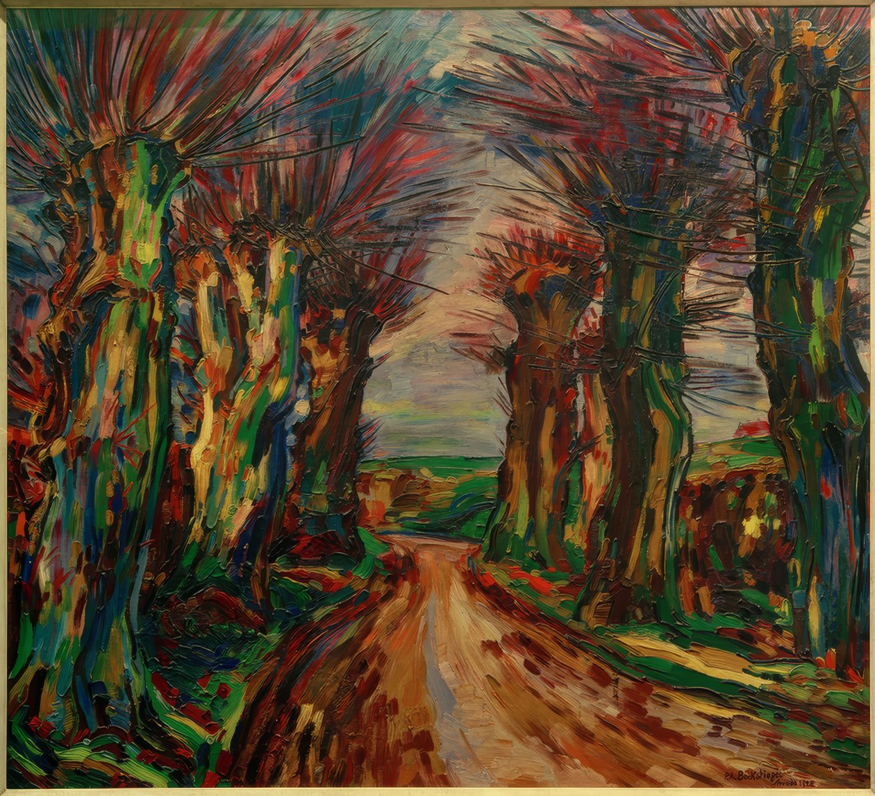 Wilgenlaan door Peter August Böckstiegel
