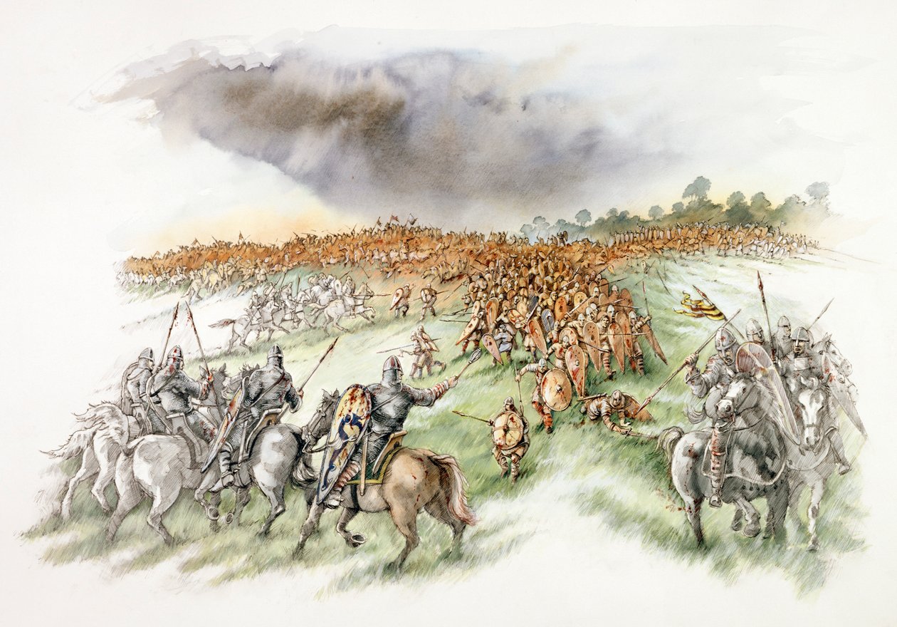 Slag bij Hastings, 1066 c1990-2010 door Peter Dunn