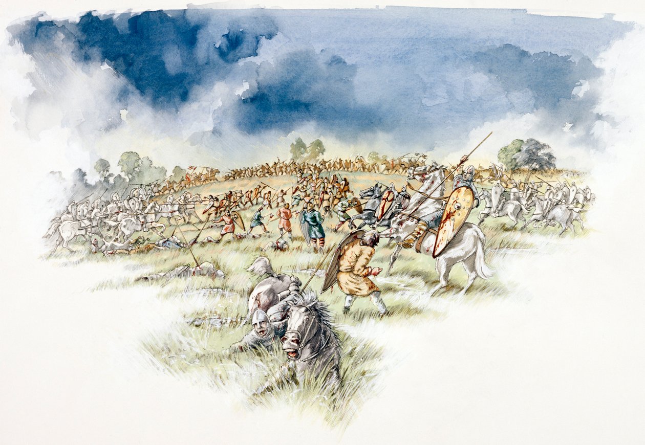 Slag bij Hastings, 1066 door Peter Dunn