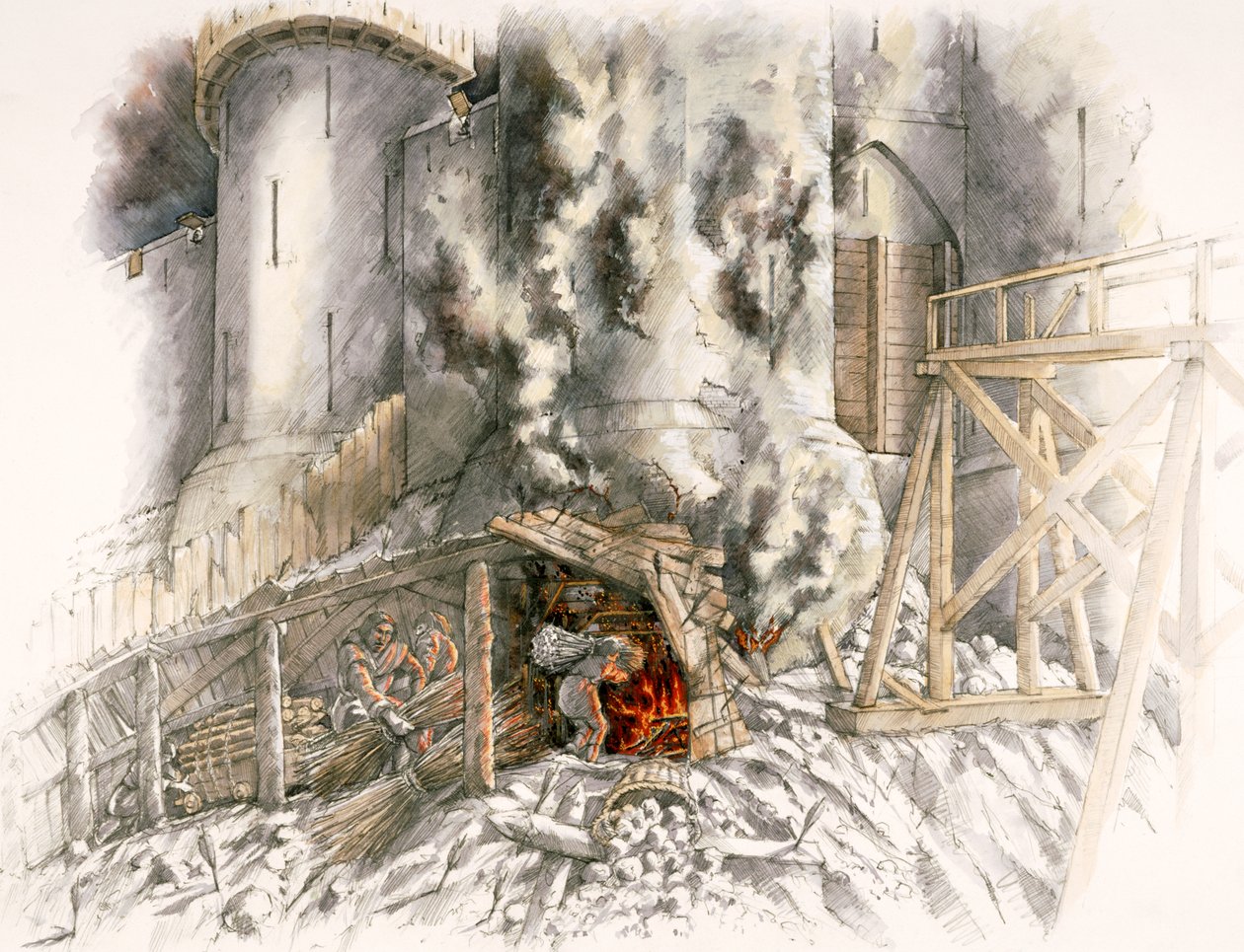 Belegering van Dover Castle, 1216 door Peter Dunn
