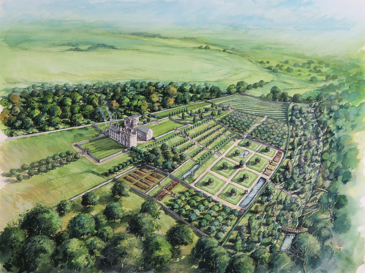 Hylton Kasteel, begin 18e eeuw, c1980-2010 door Peter Dunn