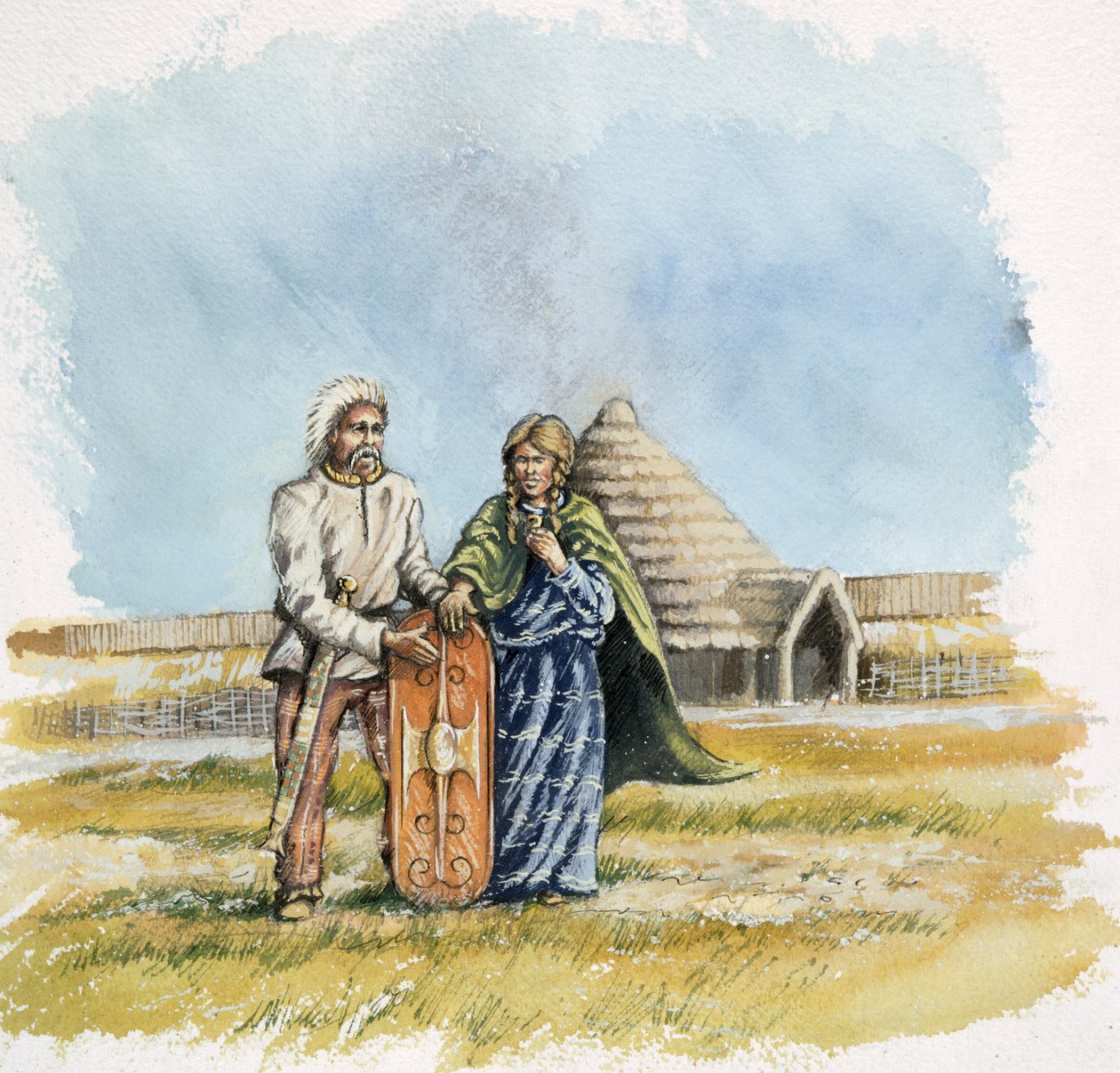 IJzertijd Man en Vrouw, ca. 400 v.Chr., ca. 1990-2010 door Peter Dunn