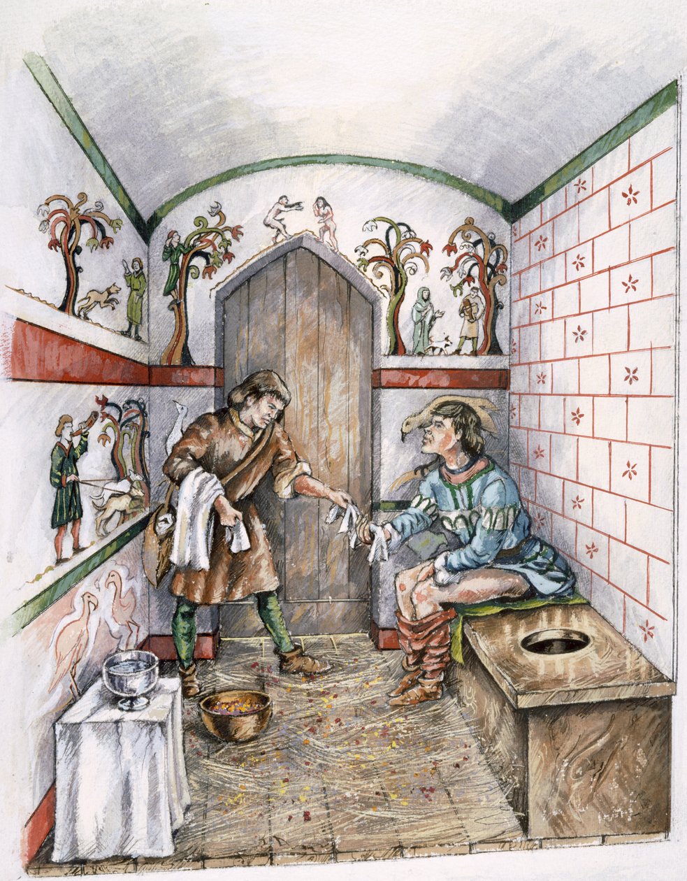 Middeleeuws toilet, ca. 1350, 1990-2010 door Peter Dunn