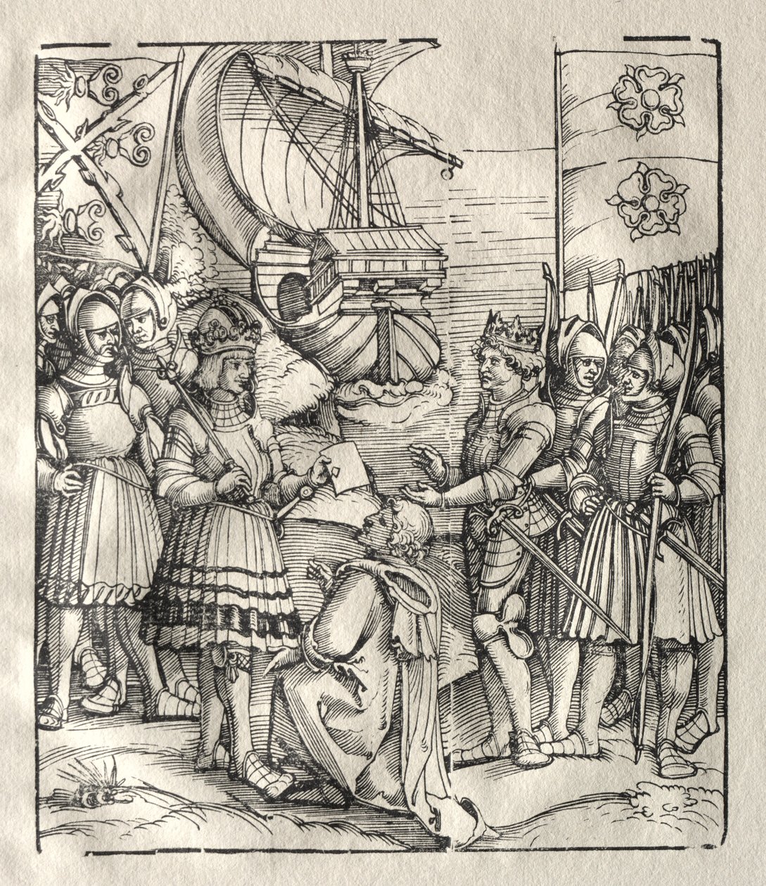 Maximiliaan Sluit Vrede met Hendrik VII door Peter Flötner