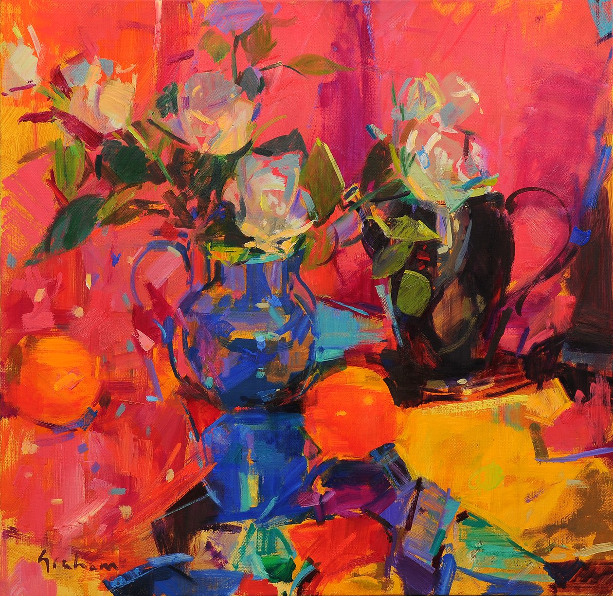 Blauw en Roze door Peter Graham (Contemporary)