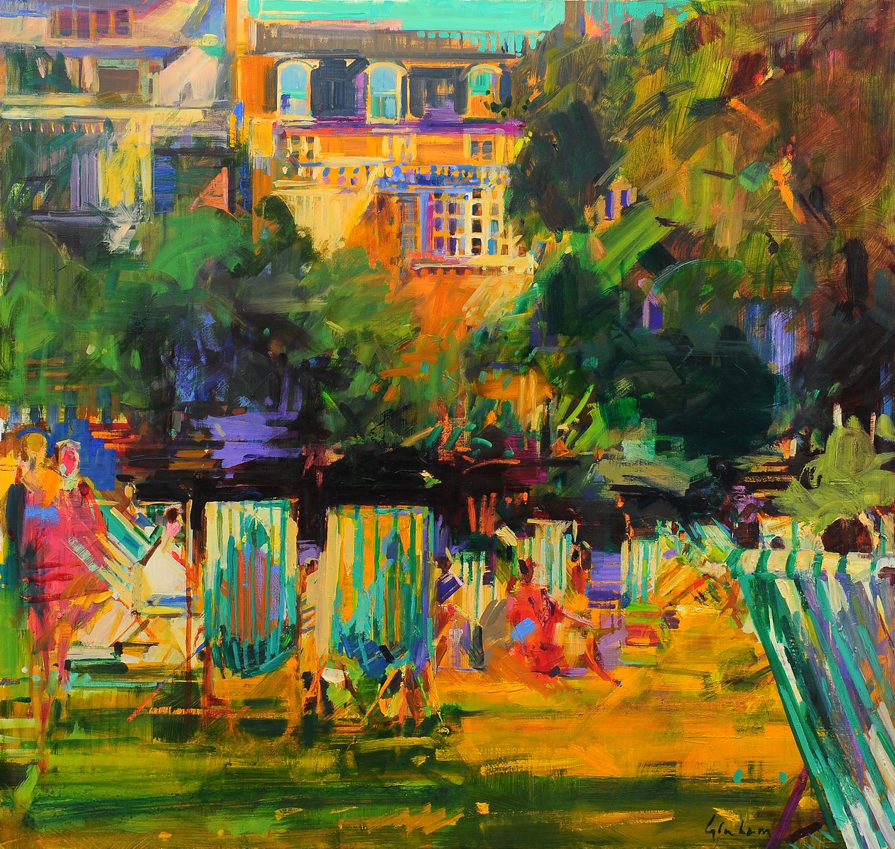Groen Park door Peter Graham (Contemporary)