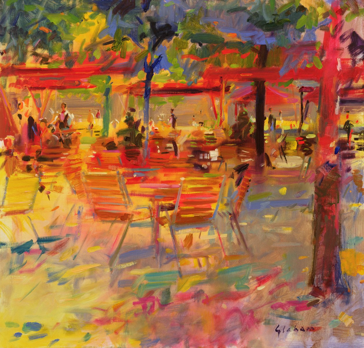 Lunch op het terras door Peter Graham (Contemporary)