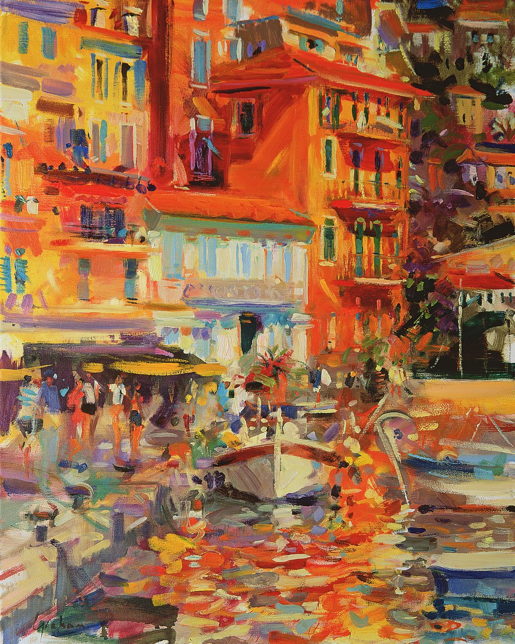 Reflecties, Villefranche, 2002 door Peter Graham (Contemporary)