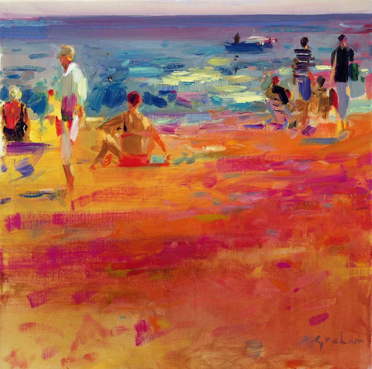 Strandscène door Peter Graham (Contemporary)