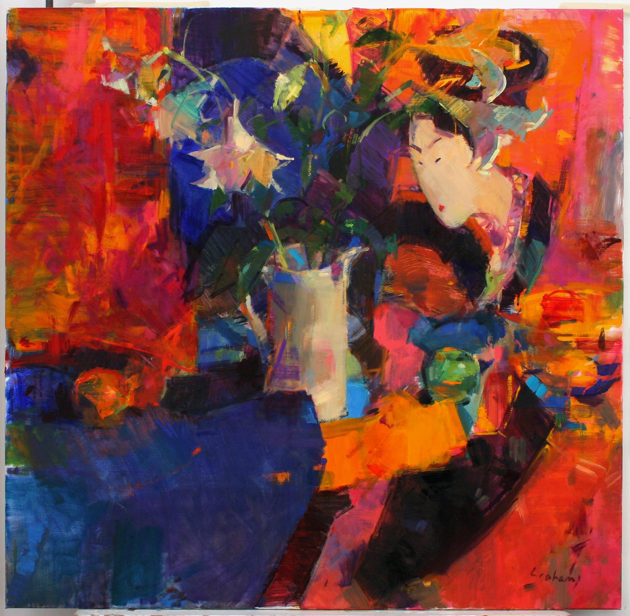 Witte lelies door Peter Graham (Contemporary)