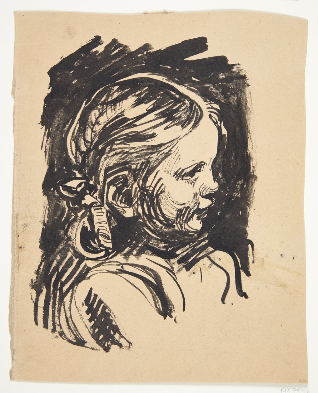 Profielportret van de dochter van de kunstenaar 