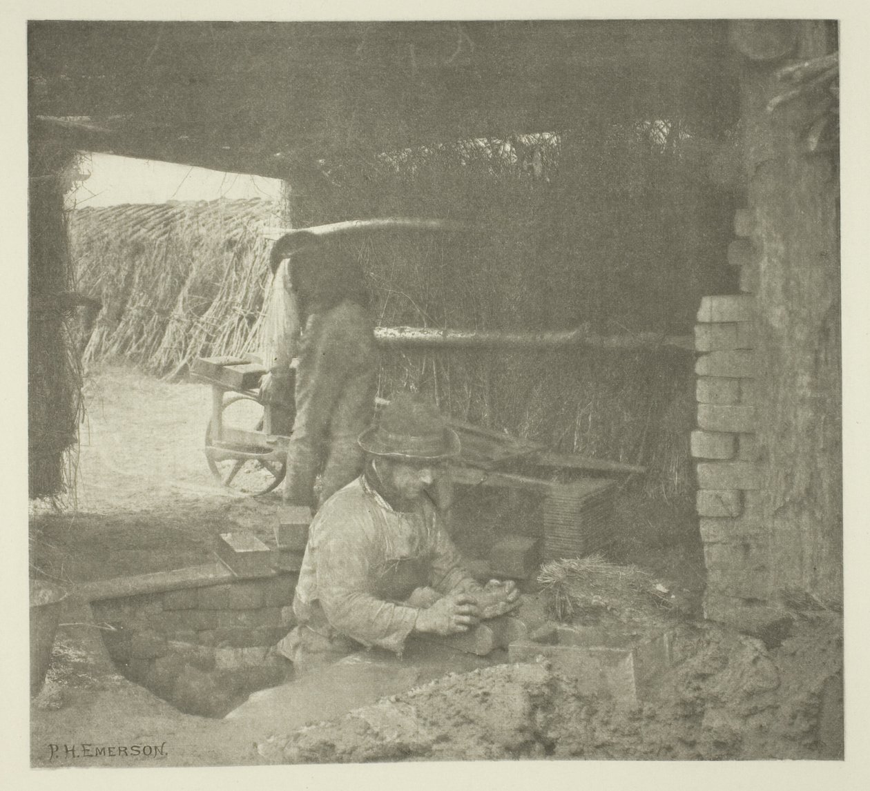 Baksteen maken (Norfolk) door Peter Henry Emerson