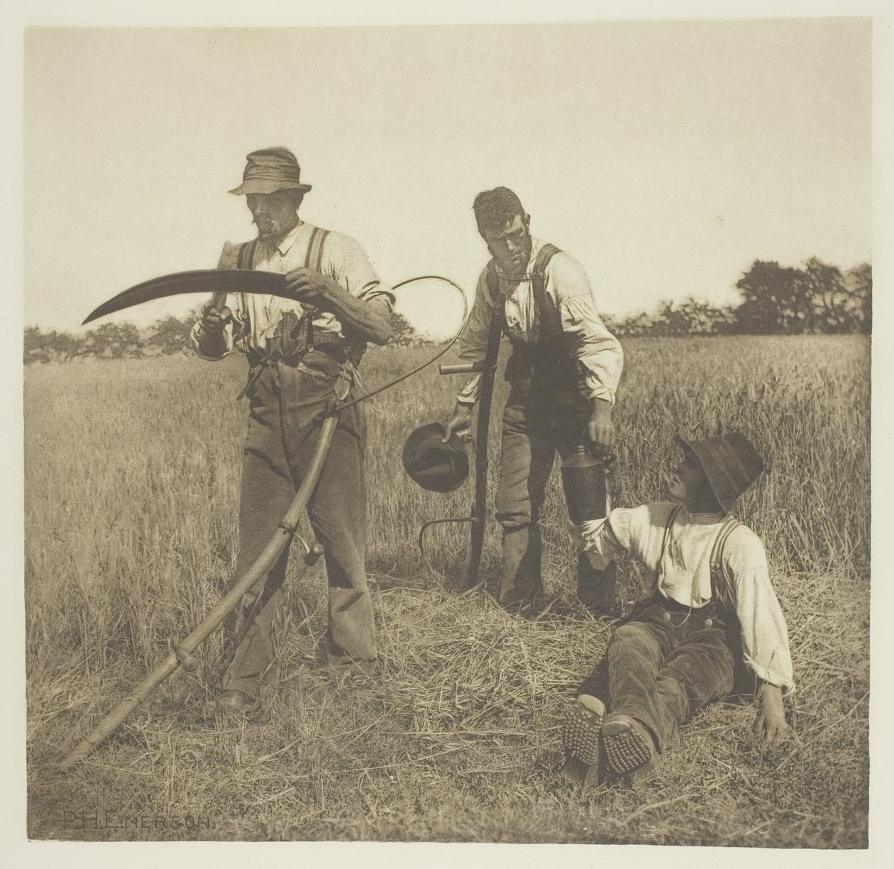In de Gerstoogst (Suffolk) door Peter Henry Emerson