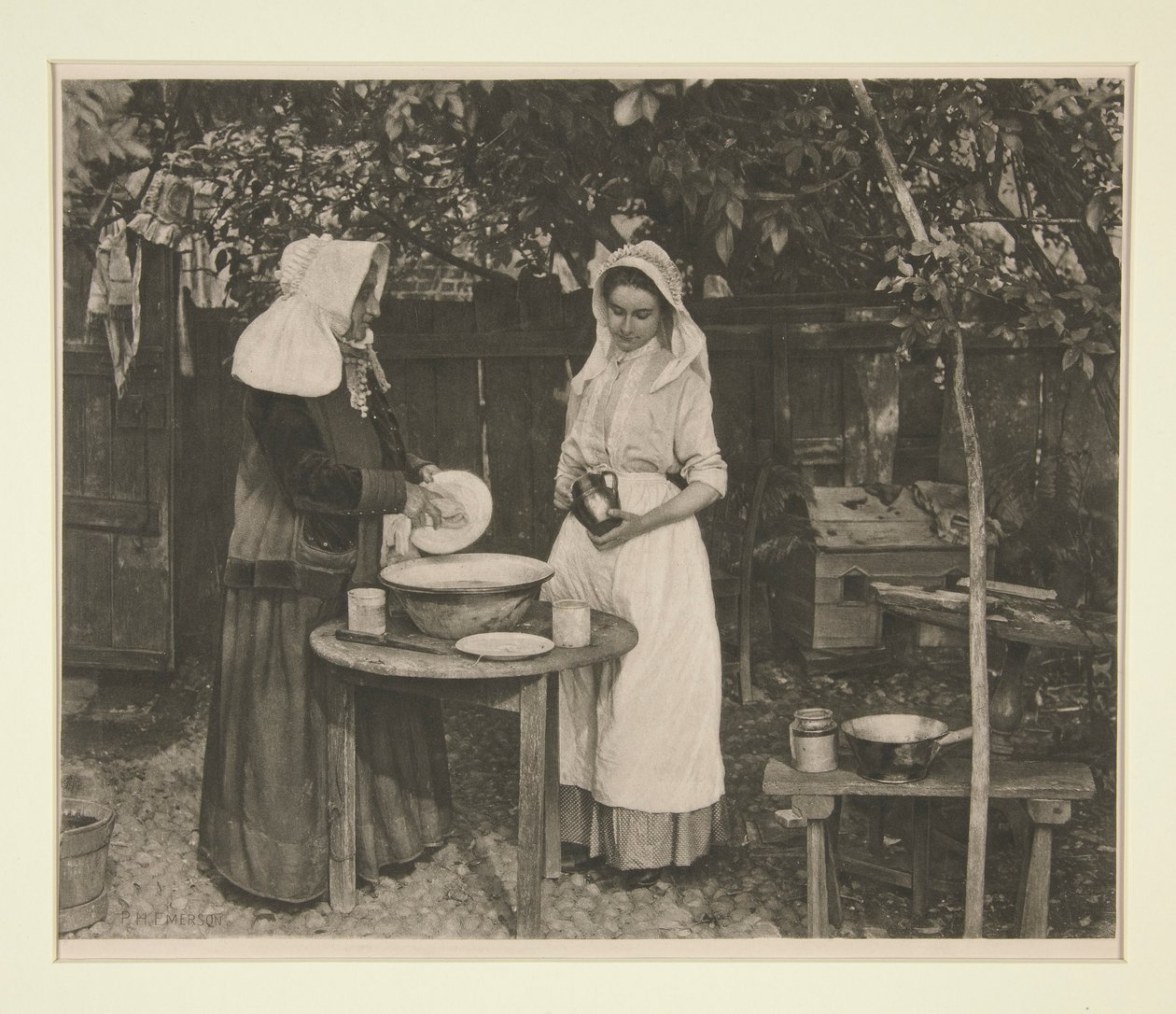 Mevrouw Peck en Mary Critten door Peter Henry Emerson