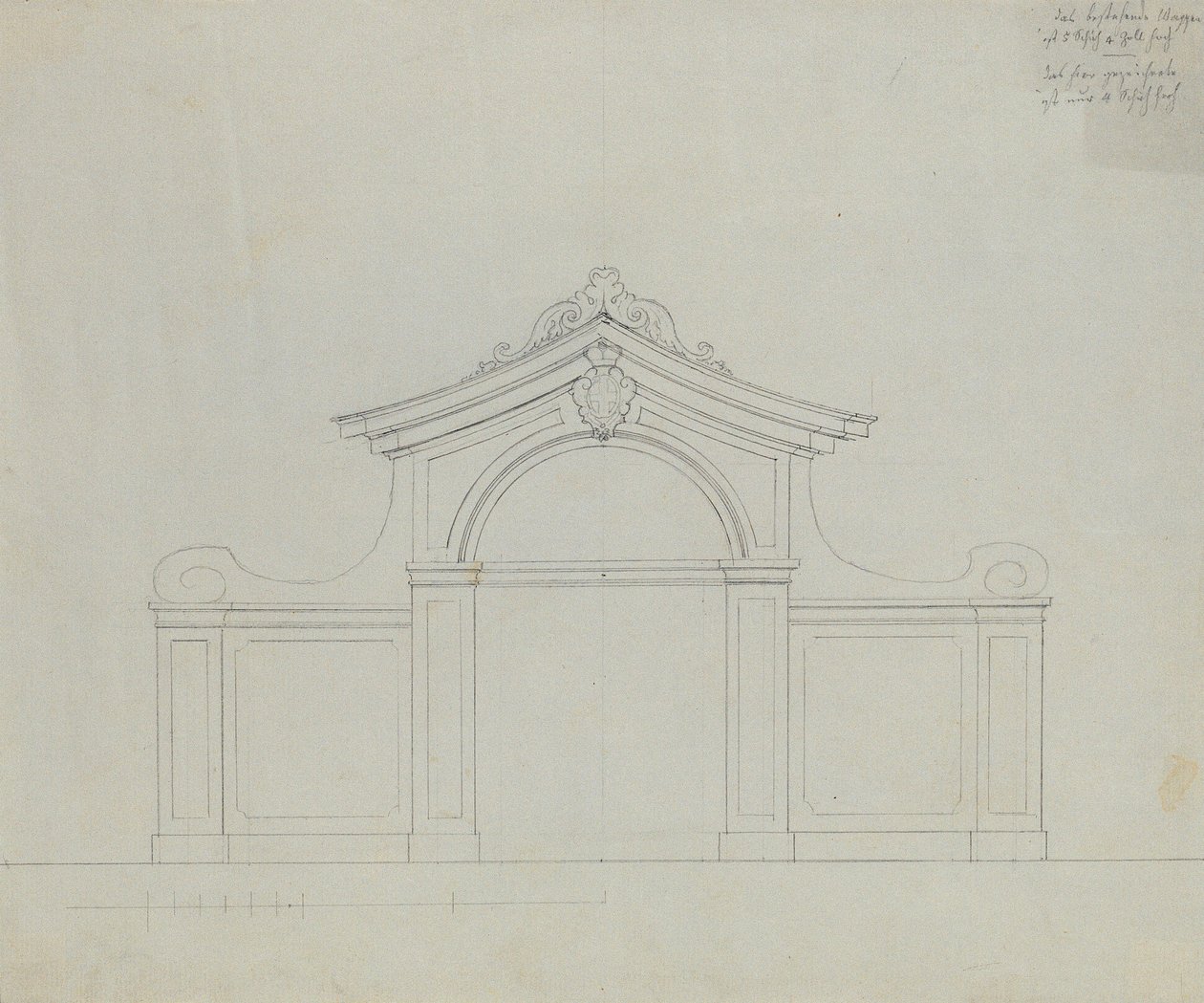 Fontein in de perziktuin van de Upper Belvedere door Peter Krafft